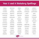 Year 5 and 6 Statutory Spellings